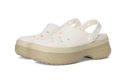 Унисекс сабо Crocs Classic Stacked Platform, белые