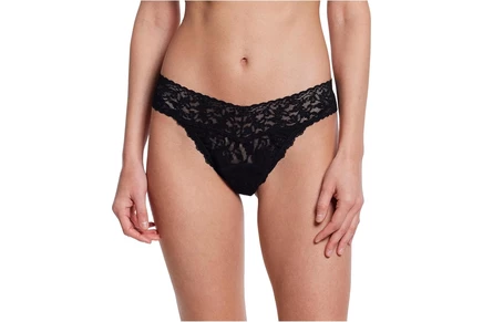 Женские стринги Hanky Panky Signature Lace Leakproof, черные