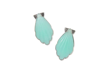 vintage silver dark teal quartz