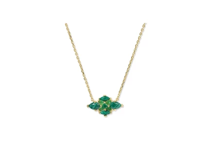Колье Kendra Scott Abbie Crystal, золотисто-зеленое