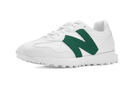 Женские гольф-кроссовки New Balance 327 Spikeless, бело-зеленые