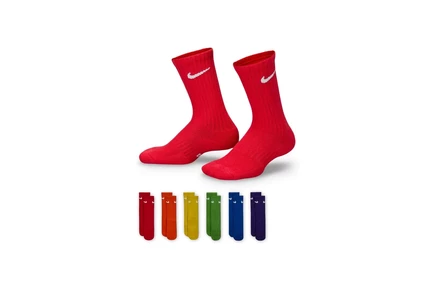 Носки Nike Kids Performance Cushioned Dri-FIT Crew Training Socks 6-Pair Pack (Little Kid/Big Kid)