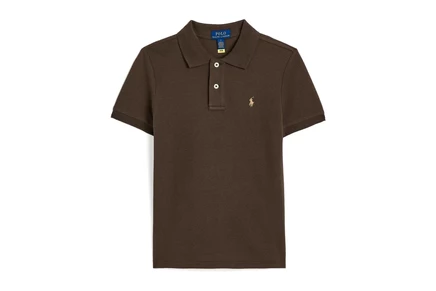 Детское поло Polo Ralph Lauren Iconic Mesh, коричневое