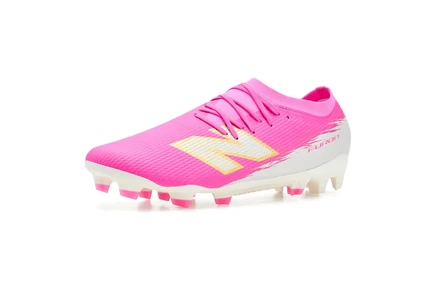 Футбольные бутсы New Balance Furon Team FG V8, розово-бело-голубые