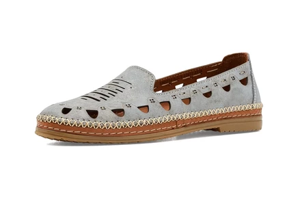Женские лоферы Spring Step Anoura, кожаные, серый кроко