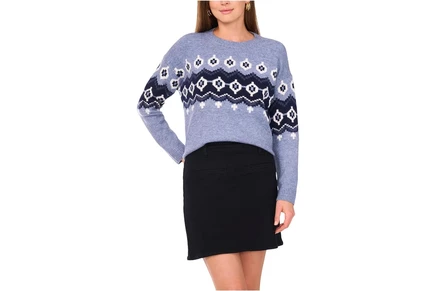 Свитер Vince Camuto Fair Isle Raglan Long Sleeve Crew