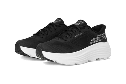 Женские кроссовки Skechers Max Cushioning, черно-белые