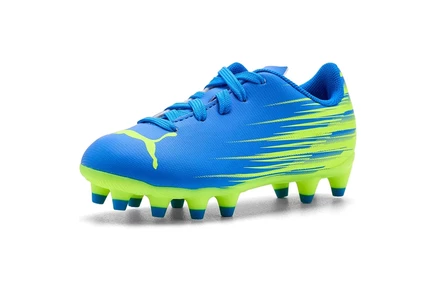 Детские футбольные бутсы Puma Attacanto II, синие/лайм