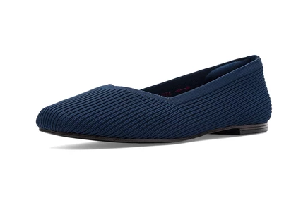 Женские балетки Skechers Cleo Square Blissful Soul, тёмно-синие
