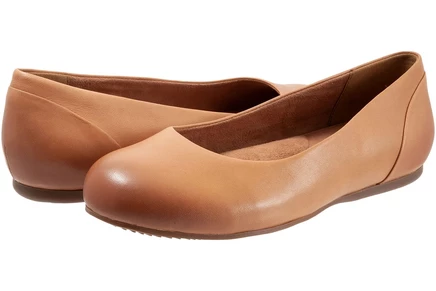 Женские балетки SoftWalk Sonoma из кожи, коричневые