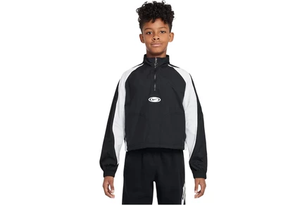 Nike Kids Sportswear Track Jacket (Big Kid) black/white/white
