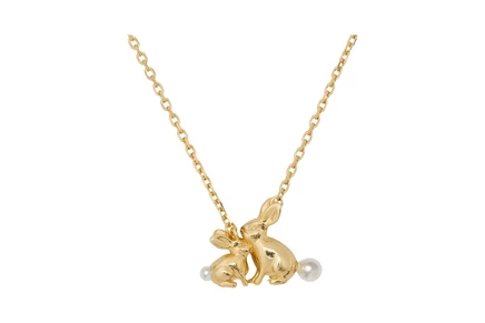 Подвеска Kate Spade New York Love You Mom Bunny, золотистая