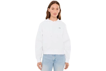 Женское худи Lacoste Oversized Adjustable, белое