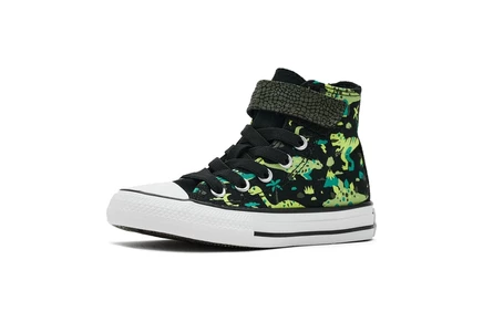 Детские кеды Converse Chuck Dinos, черно-белые и зелёные