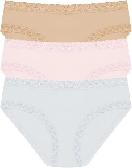 Женские трусы Natori Bliss Girl Brief 3 шт., разноцветные