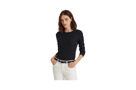 Женский лонгслив Lauren Ralph Lauren, хлопковая смесь, синий