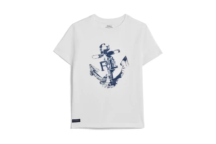 Детская футболка Polo Ralph Lauren Anchor-Print, белая
