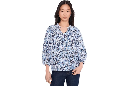 Женская блузка Vince Camuto Raglan Peasant, синяя