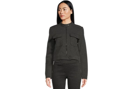 Женская укороченная куртка Elliott Lauren Ponte Twill, серо-черная