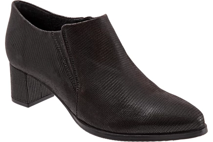 Trotters Keegan black lizard leather