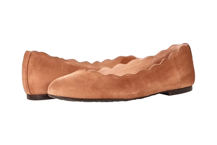 Женские балетки French Sole Jigsaw, нюдовый замш