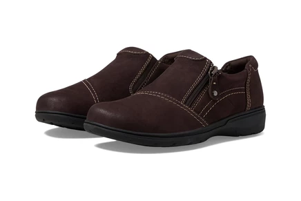 Женские лоферы Clarks Carleigh Ray, тёмно-коричневый нубук