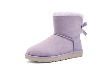 Женские угги UGG Mini Bailey Bow II, сиреневые