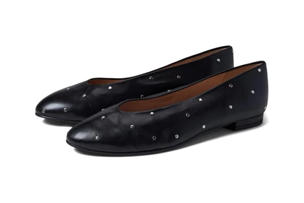 Женские балетки French Sole Kira, черные из наппы