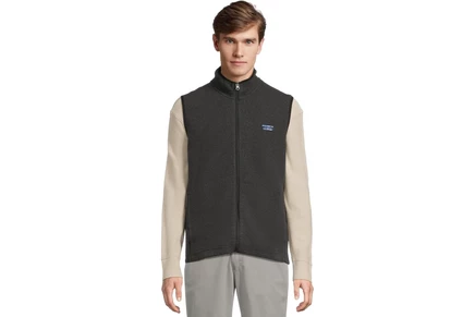 L.L.Bean Lakewashed Double-knit Vest dark charcoal heather