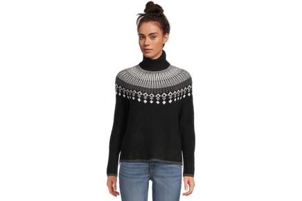 Свитер L.L.Bean Supersoft Waffle Sweater Turtleneck Fair Isle