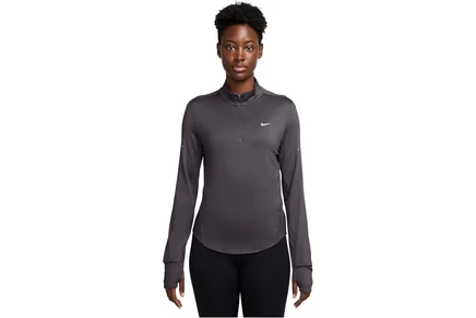 Nike Swift Dri-fit Ultraviolet 1/4-zip Running Top thunder grey/reflective silver