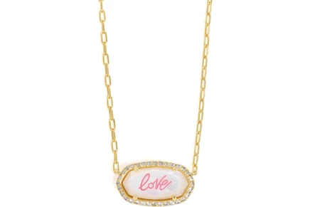 Унисекс ожерелье kendra scott elisa pave frame, золотистое
