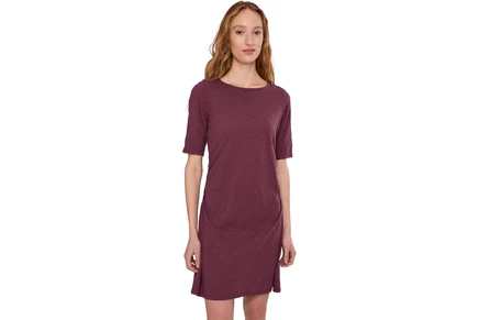Платье Mod-o-doc Elbow Sleeve Below The Knee Shirred Dress