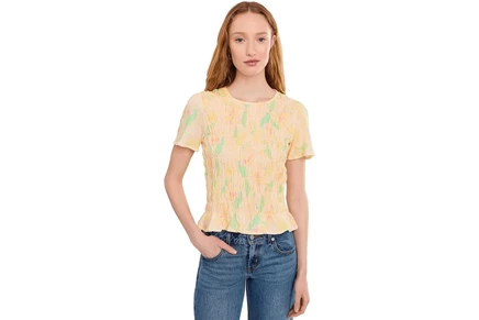 Женская футболка Sanctuary Better Together Smocked Top