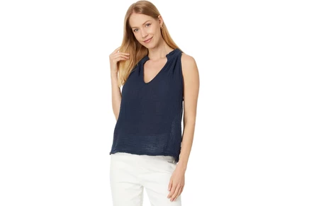 Женская футболка Michael Stars Viola Split-Neck Tank