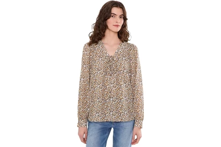 Блузка Liverpool Los Angeles Long Sleeve Lace-Up Front Woven Blouse