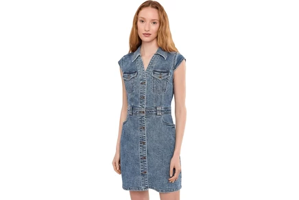 Платье KUT from the Kloth Ruth- Denim Front Dress With Flared Sleeve