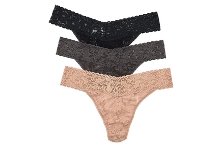 Женские трусы Hanky Panky Signature Lace Original Rise Thong 3-Pack