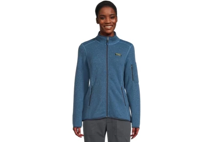 L.L.Bean Beans Sweater Fleece Full Zip Jacket deep glacier blue