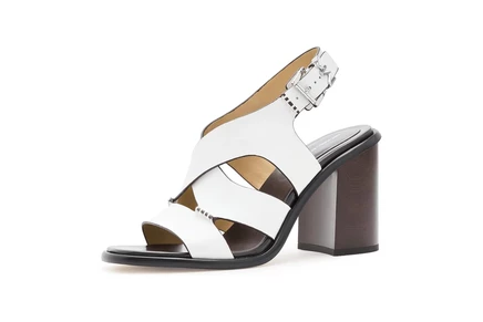 MICHAEL Michael Kors Raven Block Heeled Sandals optic white