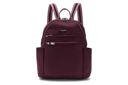 Baggallini Securtex Anti-Theft Vacation Backpack jam/dusty mauve