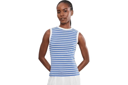 Madewell Ribbed Shell Tank retro blue