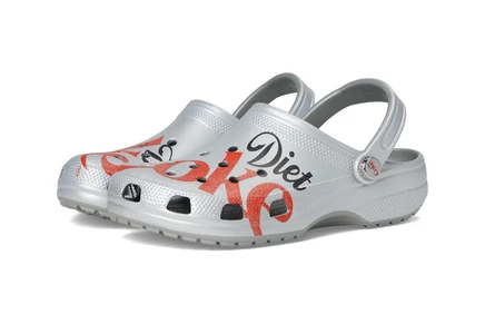 Унисекс сабо Crocs Classic Coca‑Cola, серебристо-красные