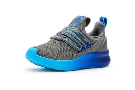 adidas Kids Lite Racer Adapt 7.0 Lifestyle (Little Kid/Big Kid) grey/lucid aquamarine/lucid blue