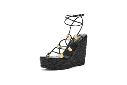 Женские босоножки Steve Madden Oaklie на танкетке, черные