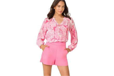 Женская блузка Lilly Pulitzer Elsa, шелк, розовая