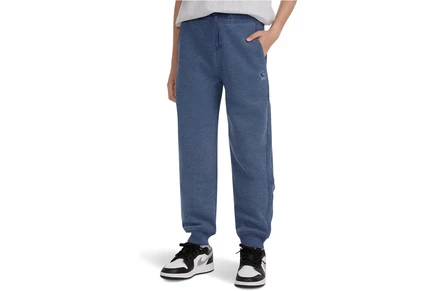 Брюки abercrombie kids Essentials Fleece Jogger (Big Kid) in ANF Vintage Indigo Heather