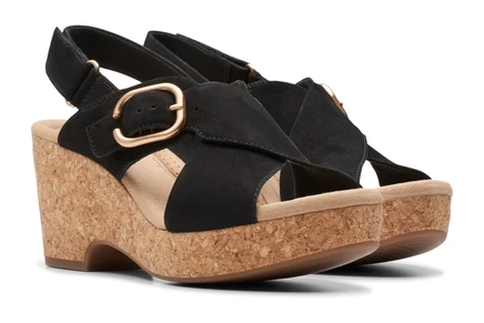Clarks Giselle Dove black nubuck
