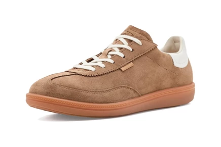 camel suede/bright white