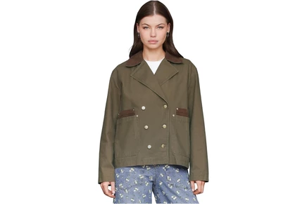 Пальто Avec Les Filles Double Breasted Peacoat